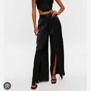 Meshki open slit wide leg pants xs